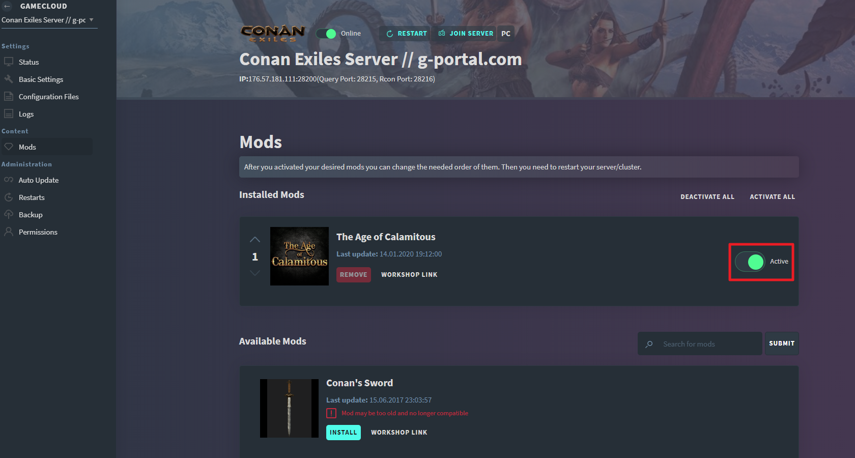 single player server custom settings conan exiles